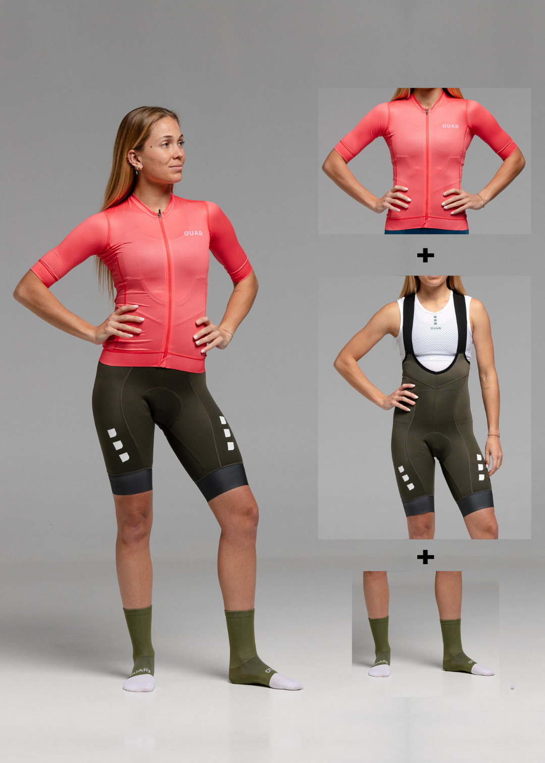 GRAPEFRUIT JERSEY + WILD GREEN BIBS + WILD GREEN SOCKS