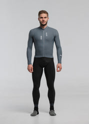 BLUES LS JERSEY + PURE BLACK LONG BIBS + BLACK MERINO SOCKS