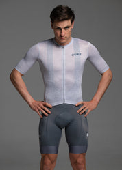 GREY PIXEL JERSEY + TITANIUM BIBS + WHITE/GREY SOCKS