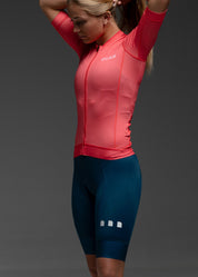 GRAPEFRUIT JERSEY + AQUA BIBS + WHITE/AQUA SOCKS WOMAN