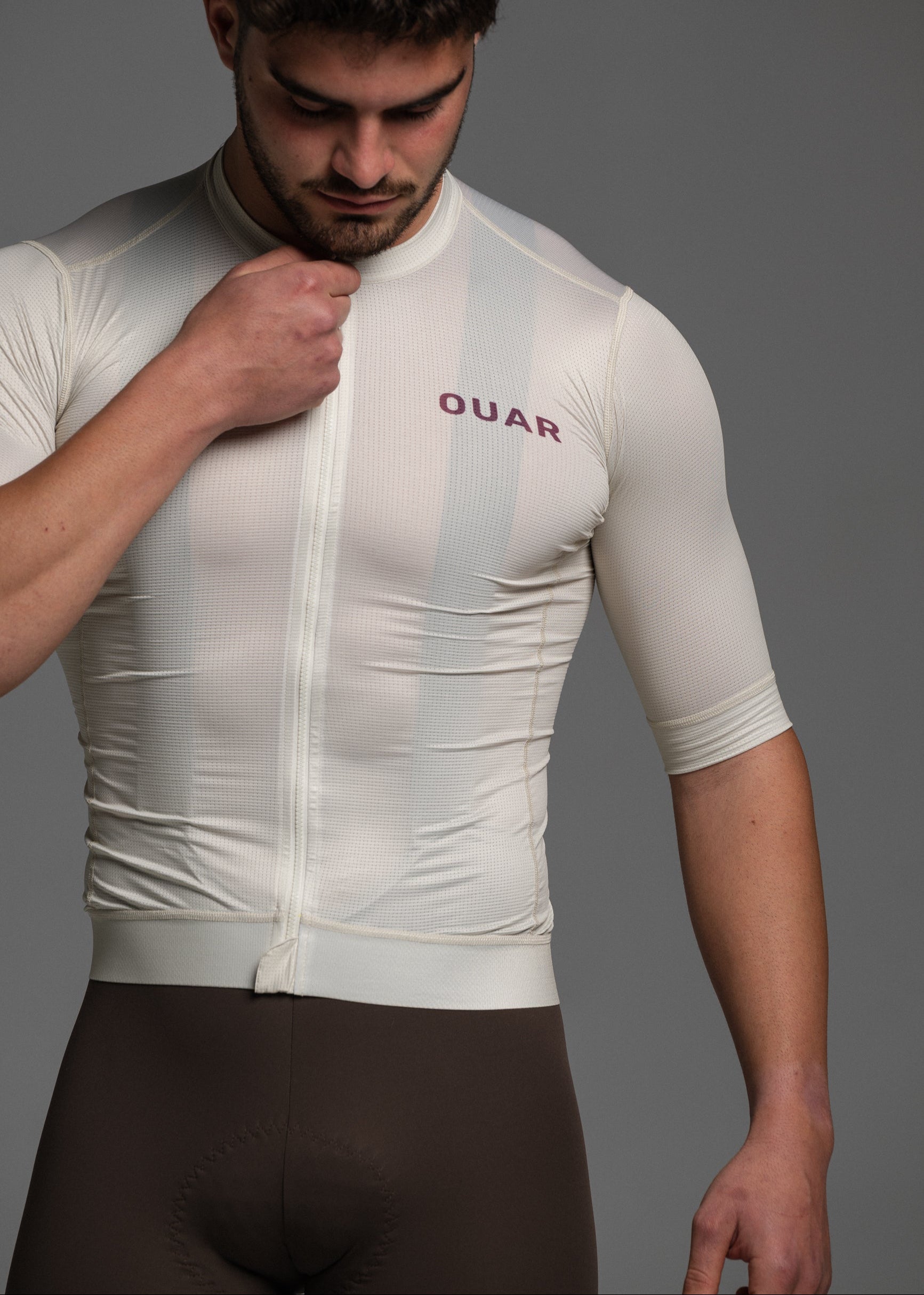 SAND JERSEY + COCOA BIBS + WHITE/GREY SOCKS