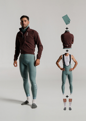 DARK OAK JACKET + EUCALYPTO LONG BIBS + NECK WARMER + MERINO SOCKS