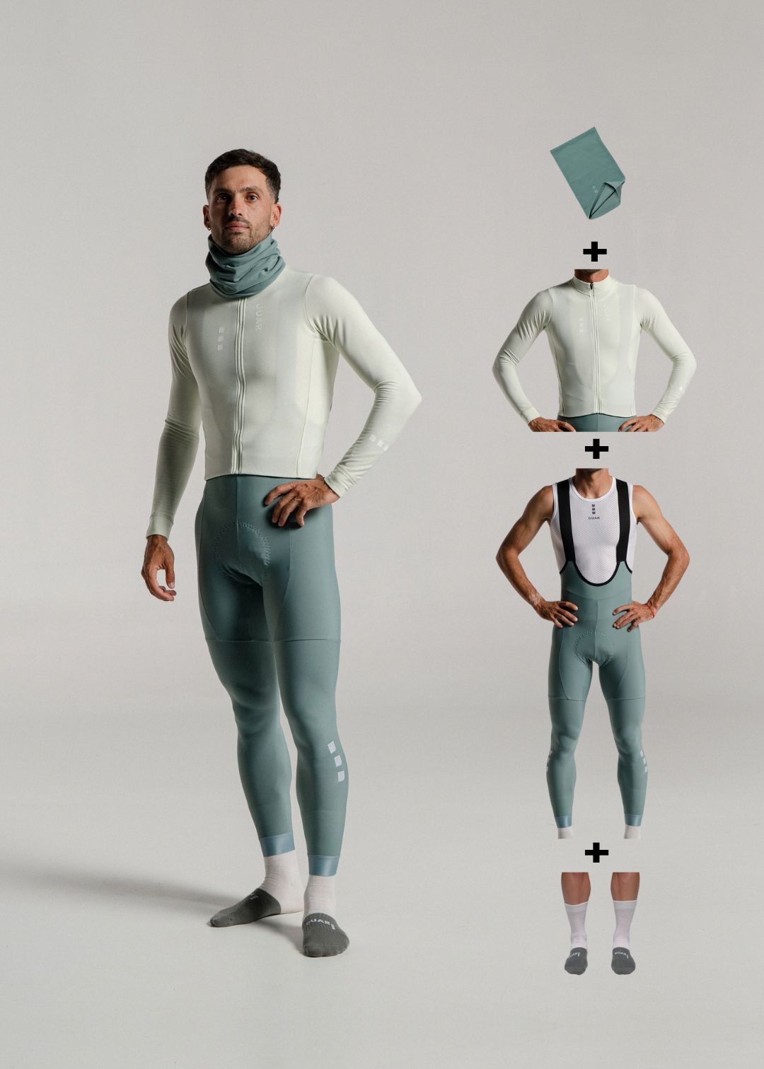 LOUNGE LS JERSEY + EUCALYPTO LONG BIBS + NECK WARMER + MERINO SOCKS