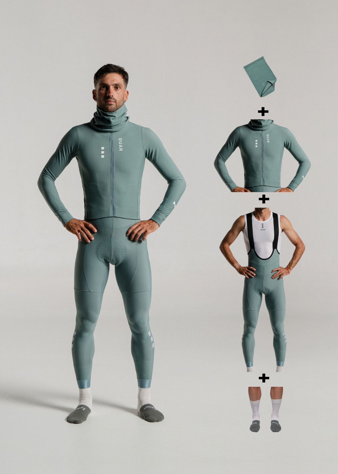 JUNGLE LS JERSEY + EUCALYPTO LONG BIBS + NECK WARMER + MERINO SOCKS