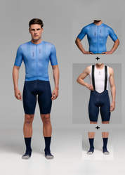 COBALT BLUE JERSEY + MARINO AERYS BIBS + MARINO/GREY SOCKS