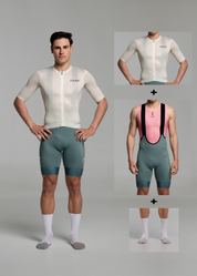 SAND EVO JERSEY + EUCALYPTO BIBS + WHITE/GREY SOCKS