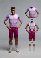 VIOLET JERSEY + ORCHID BIBS + WHITE/GREY SOCKS
