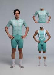 AQUAMARINE JERSEY + AQUAMARINE BIBS + WHITE/GREY SOCKS