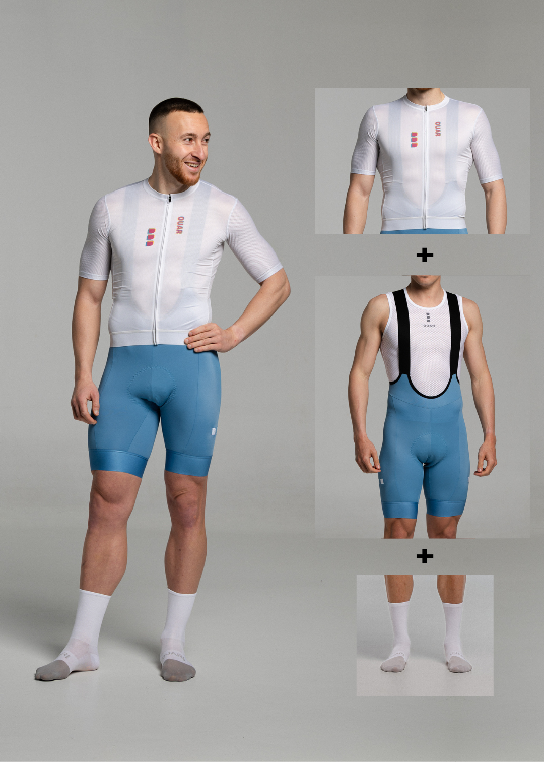 DIZZY WHITE JERSEY + SKYBLUE BIBS + WHITE/GREY SOCKS