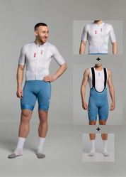 DIZZY WHITE JERSEY + SKYBLUE BIBS + WHITE/GREY SOCKS