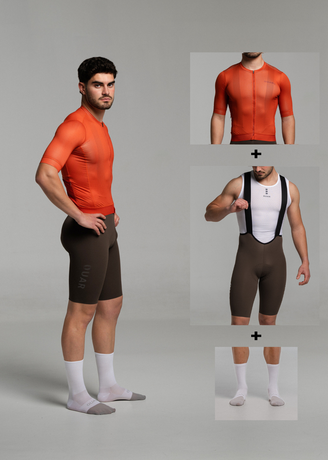 MAGMA JERSEY + COCOA BIBS + WHITE/GREY SOCKS