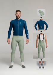 JAZZ LS JERSEY + GREEN TEA LONG BIBS + NECK WARMER + MERINO SOCKS