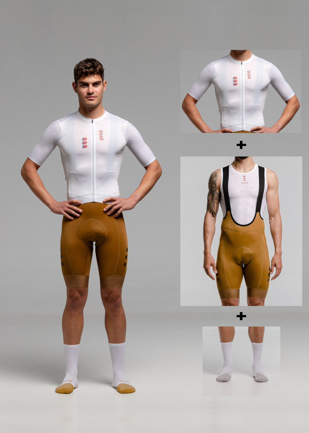 DIZZY WHITE JERSEY + TERROIR EVO BIBS + WHITE/AQUA SOCKS