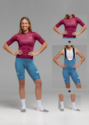 BURDEOS JERSEY + SKYBLUE BIBS + WHITE/GREY SOCKS