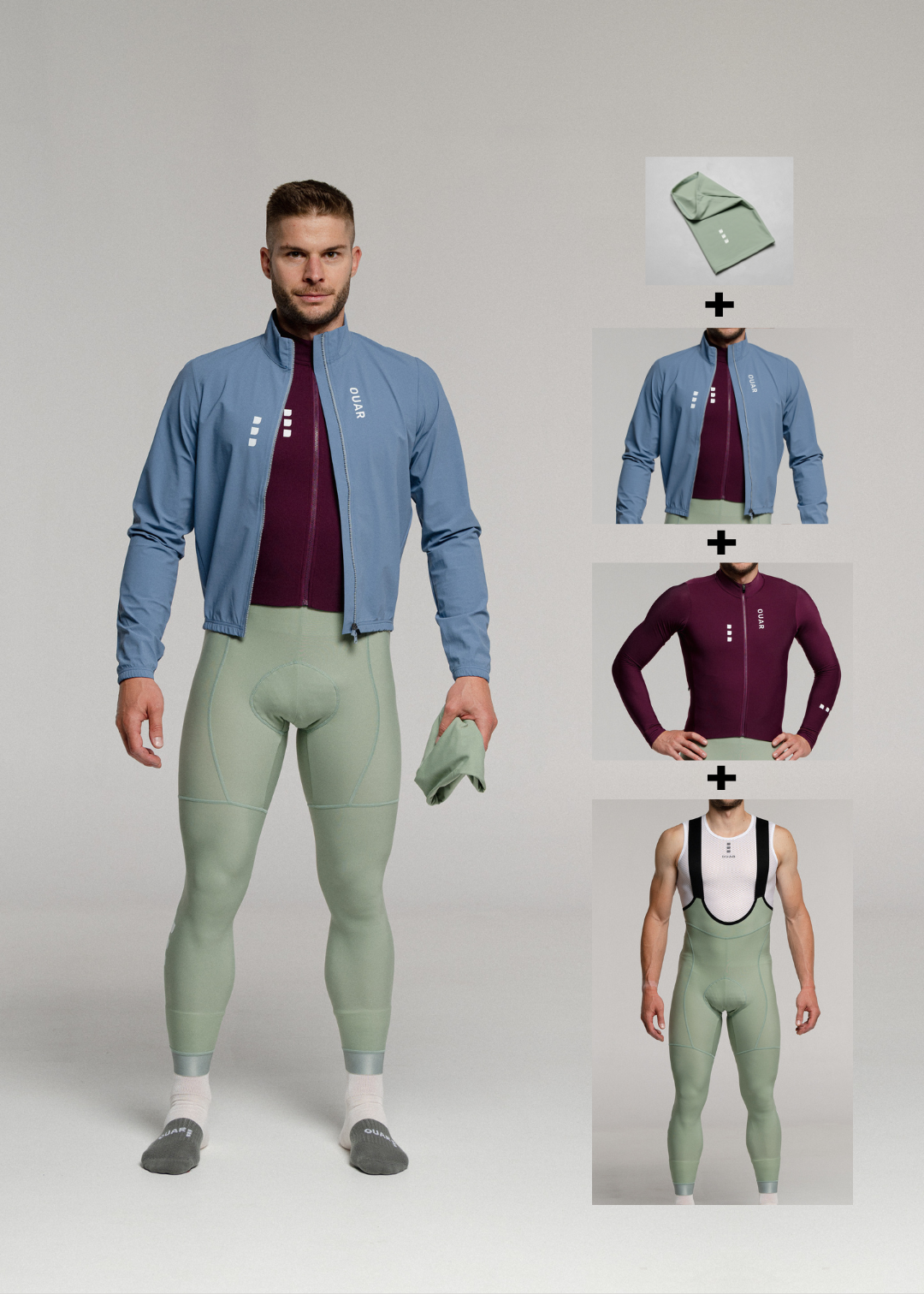 SOUL LS JERSEY + GREEN TEA LONG BIBS + GLACIER JACKET + NECK WARMER