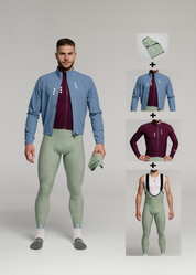 SOUL LS JERSEY + GREEN TEA LONG BIBS + GLACIER JACKET + NECK WARMER
