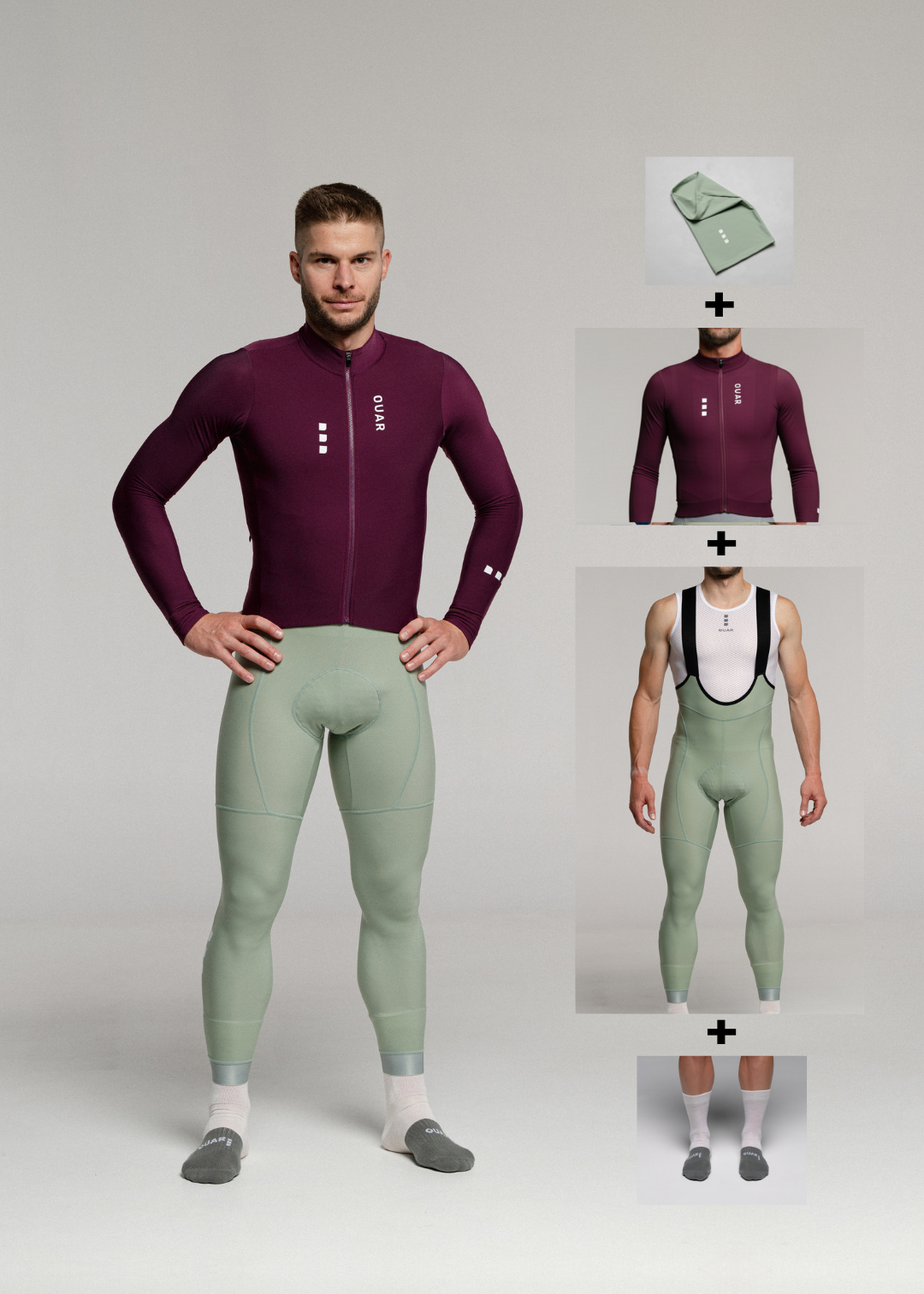 SOUL LS JERSEY + GREEN TEA LONG BIBS + NECK WARMER + MERINO SOCKS