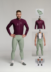 SOUL LS JERSEY + GREEN TEA LONG BIBS + NECK WARMER + MERINO SOCKS