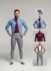 SOUL LS JERSEY + ARTIC GREY LONG BIBS + GLACIER JACKET + NECK WARMER