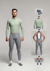 CHILL LS JERSEY + ARTIC GREY LONG BIBS + NECK WARMER + MERINO SOCKS