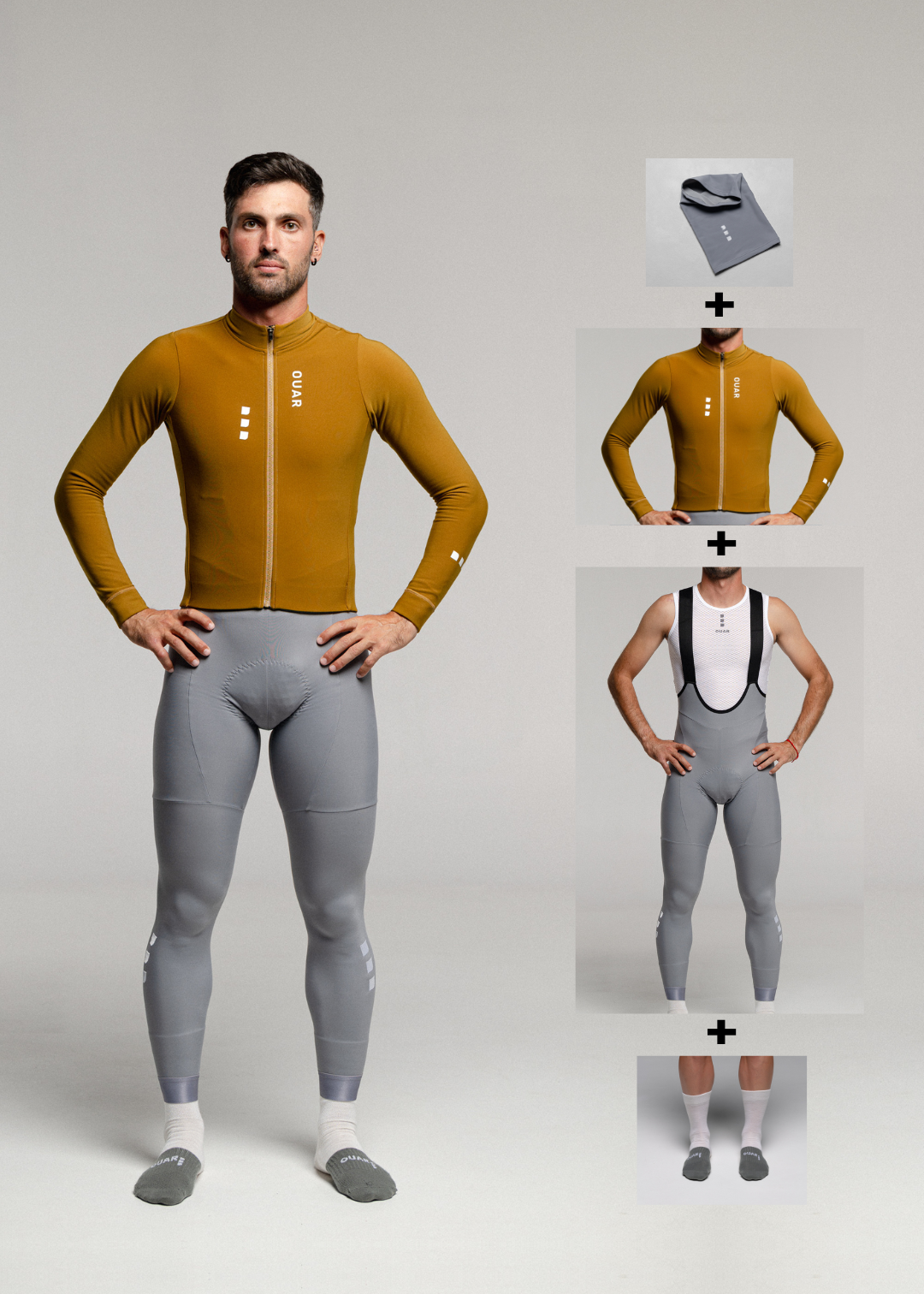 COUNTRY LS JERSEY + ARTIC GREY LONG BIBS + NECK WARMER + MERINO SOCKS