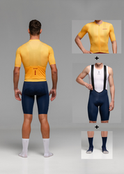 YOLK JERSEY + MARINO BIBS + MARINO/GREY SOCKS