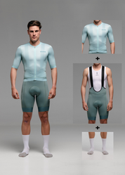 DUSTY MOSS JERSEY + EUCALYPTO BIBS + WHITE/GREY SOCKS