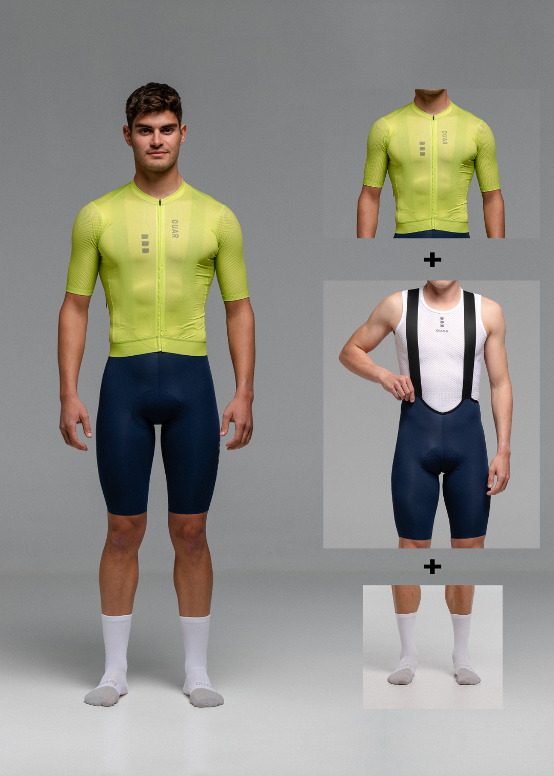 PISTACHIO JERSEY + MARINO BIBS + MARINO/GREY SOCKS