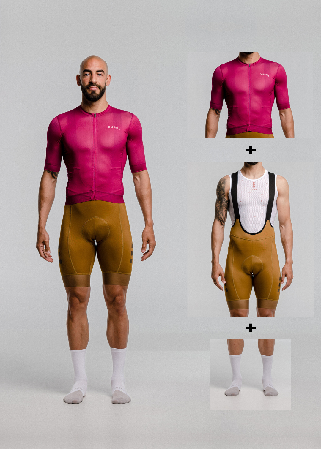 RED GRAPE JERSEY + TERROIR BIBS + WHITE SOCKS
