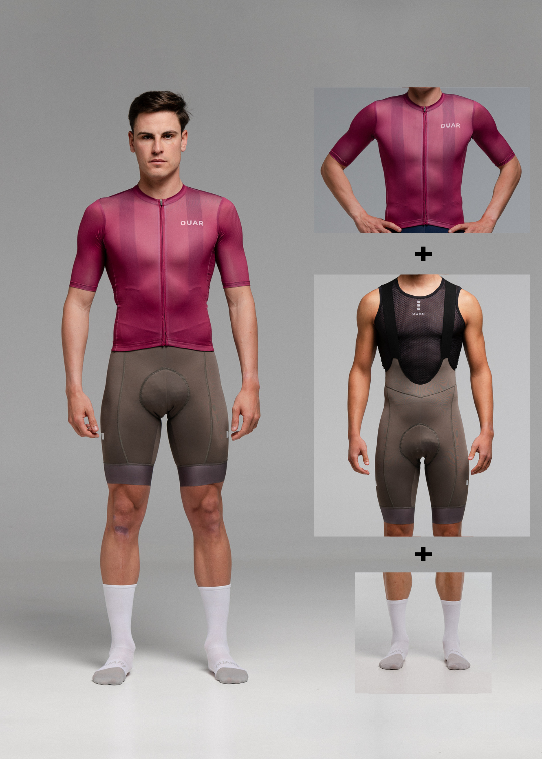 BURDEOS JERSEY + STONE BIBS + WHITE/GREY SOCKS