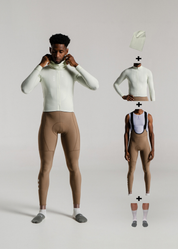 LOUNGE JERSEY + HAZEL LONG BIBS + NECK WARMER + MERINO SOCKS