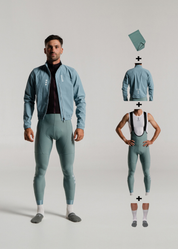 MINERAL JACKET + EUCALYPTO LONG BIBS + NECK WARMER + MERINO SOCKS