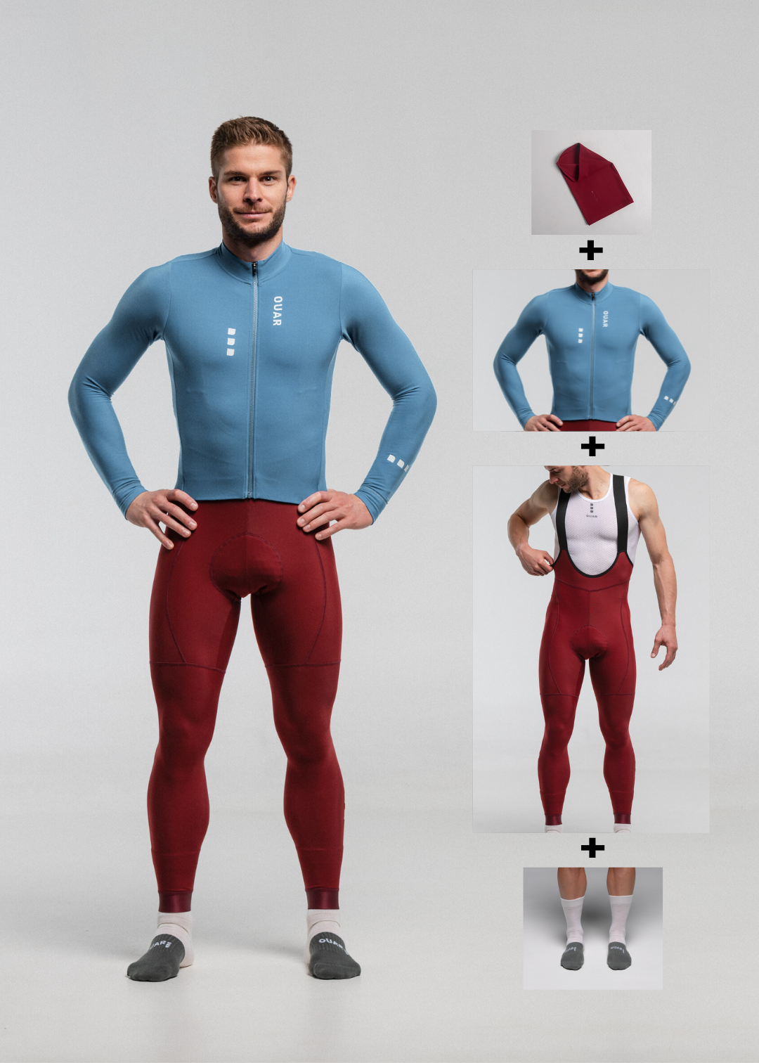 ELECTRO LS JERSEY + RUBY LONG BIBS + NECK WARMER + MERINO SOCKS