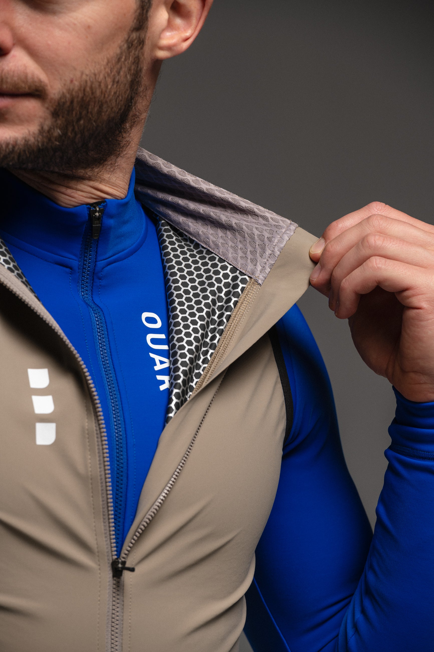 SAND GILET + HOUSE LS JERSEY + MARINO & RUBY NECK WARMERS