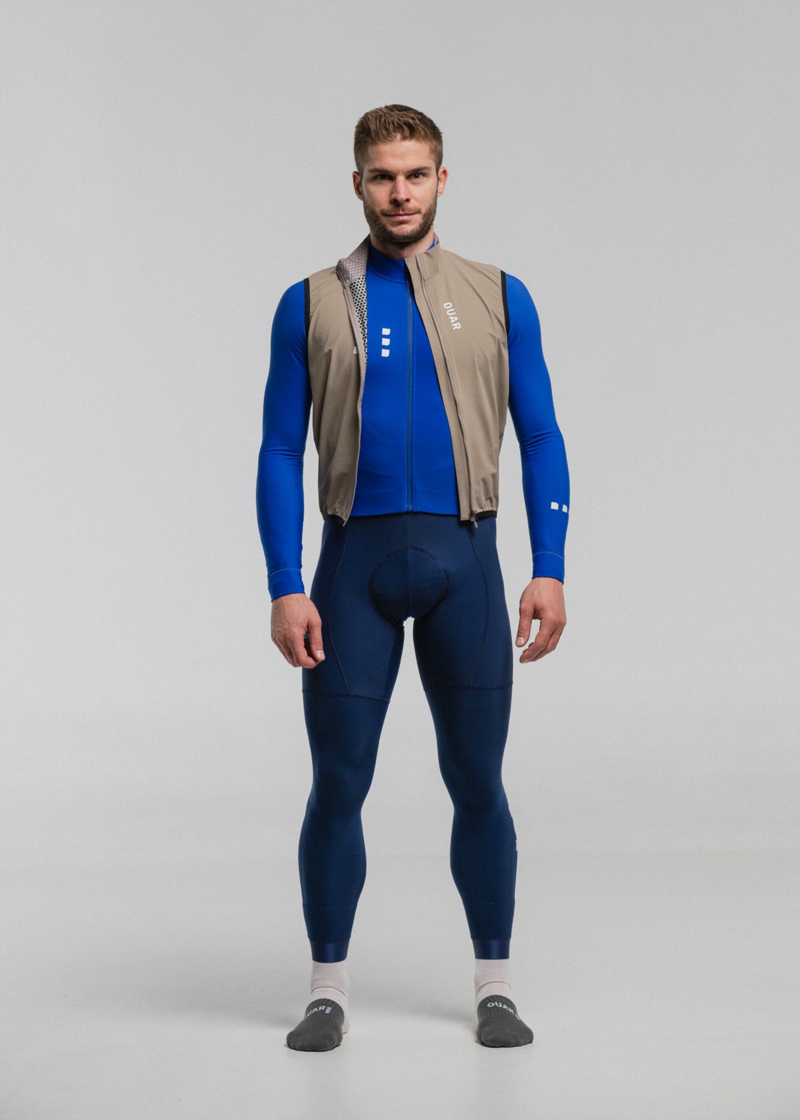 SAND GILET + HOUSE LS JERSEY + MARINO & RUBY NECK WARMERS