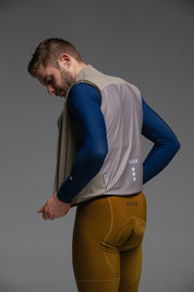 SAND GILET + DARK NIGHT JACKET + MARINO & RUBY NECK WARMERS