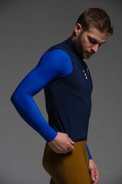 SAND JACKET + DARK NIGHT GILET + RUBY & MARINO NECK WARMERS