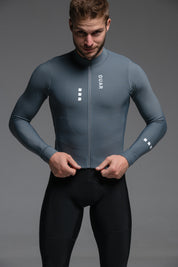 BLUES LS JERSEY + PURE BLACK LONG BIBS + BLACK MERINO SOCKS