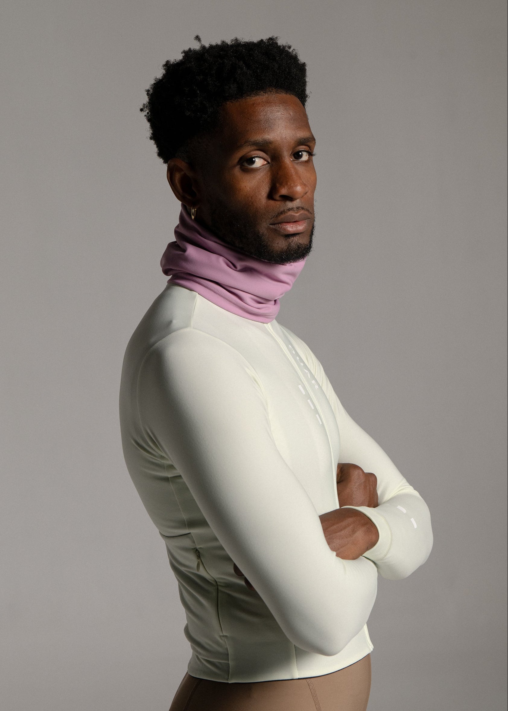 LOUNGE LS JERSEY + DUSTY ORCHID LONG BIBS + NECK WARMER + MERINO SOCKS