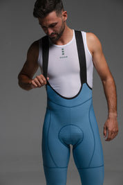 COUNTRY LS JERSEY + SKYBLUE LONG BIBS + MARINO NECK WARMER