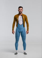 COUNTRY LS JERSEY + SKYBLUE LONG BIBS + MARINO NECK WARMER