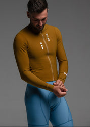 COUNTRY LS JERSEY + SKYBLUE LONG BIBS + MARINO NECK WARMER