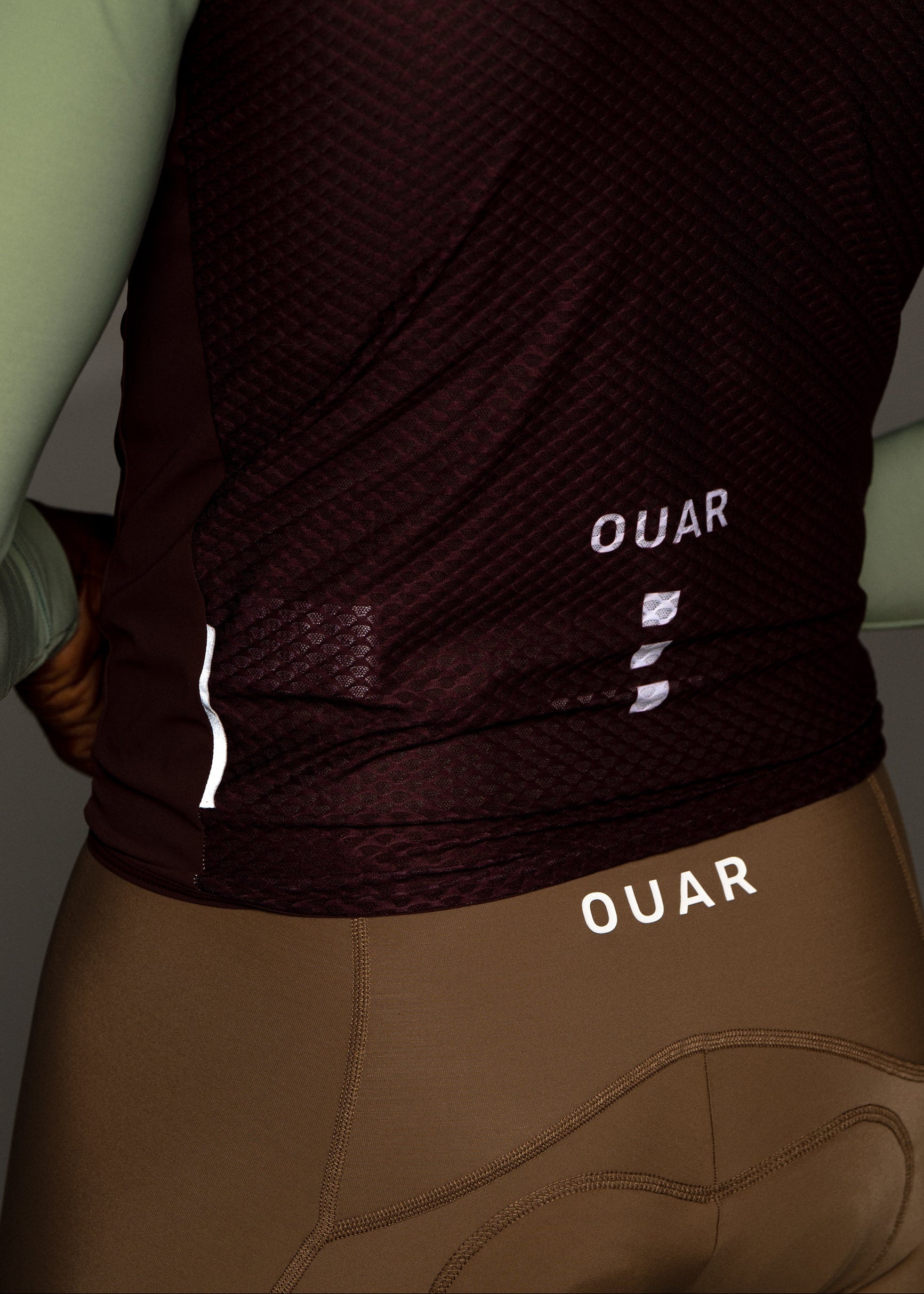 CHILL LS JERSEY + HAZEL LONG BIBS + DARK OAK GILET + NECK WARMER