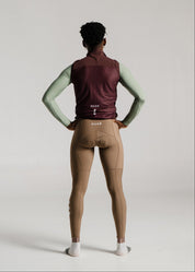 CHILL LS JERSEY + HAZEL LONG BIBS + DARK OAK GILET + NECK WARMER