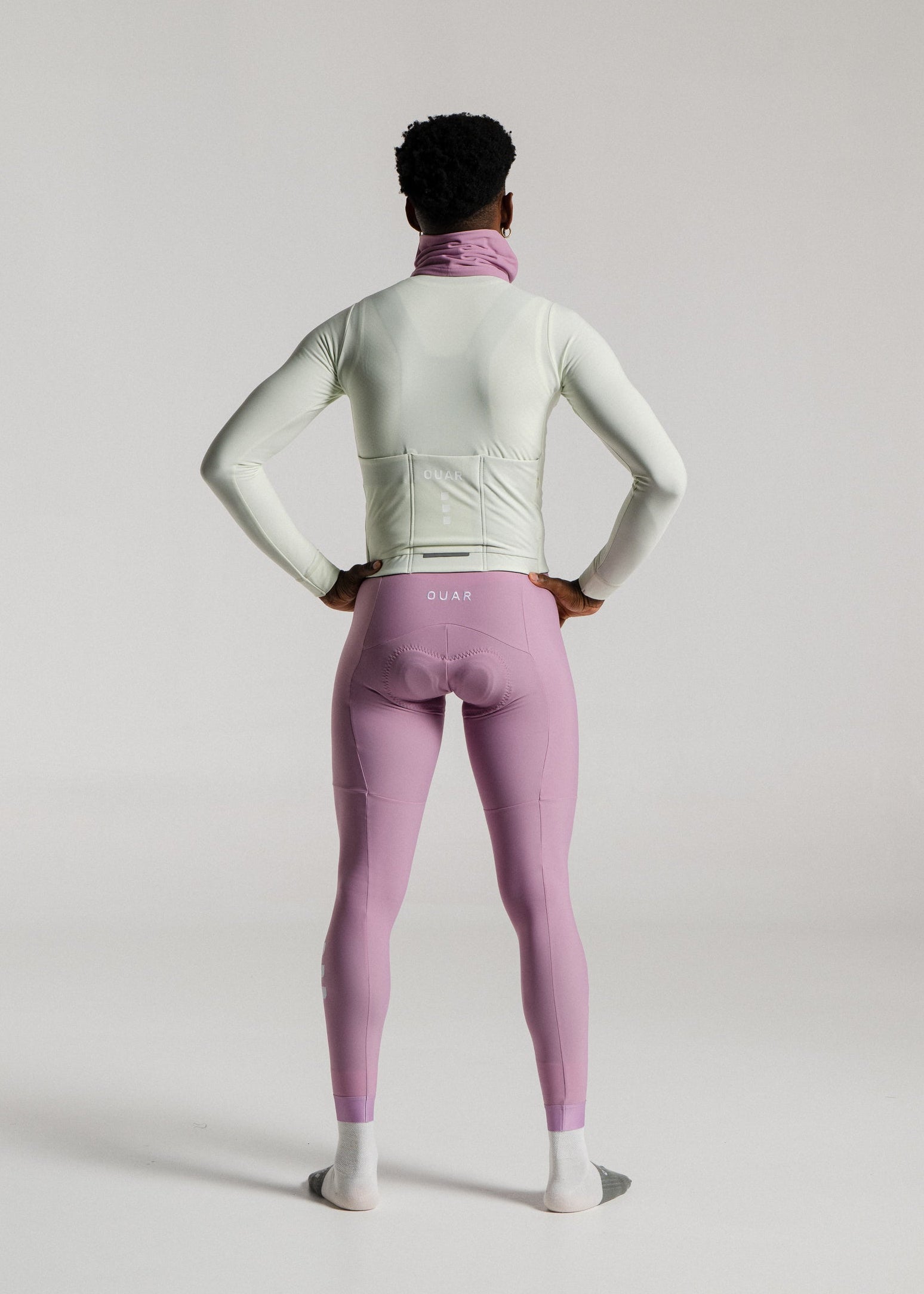 LOUNGE LS JERSEY + DUSTY ORCHID LONG BIBS + NECK WARMER + MERINO SOCKS