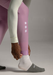 LOUNGE LS JERSEY + DUSTY ORCHID + MINERAL JACKET + NECK WARMER