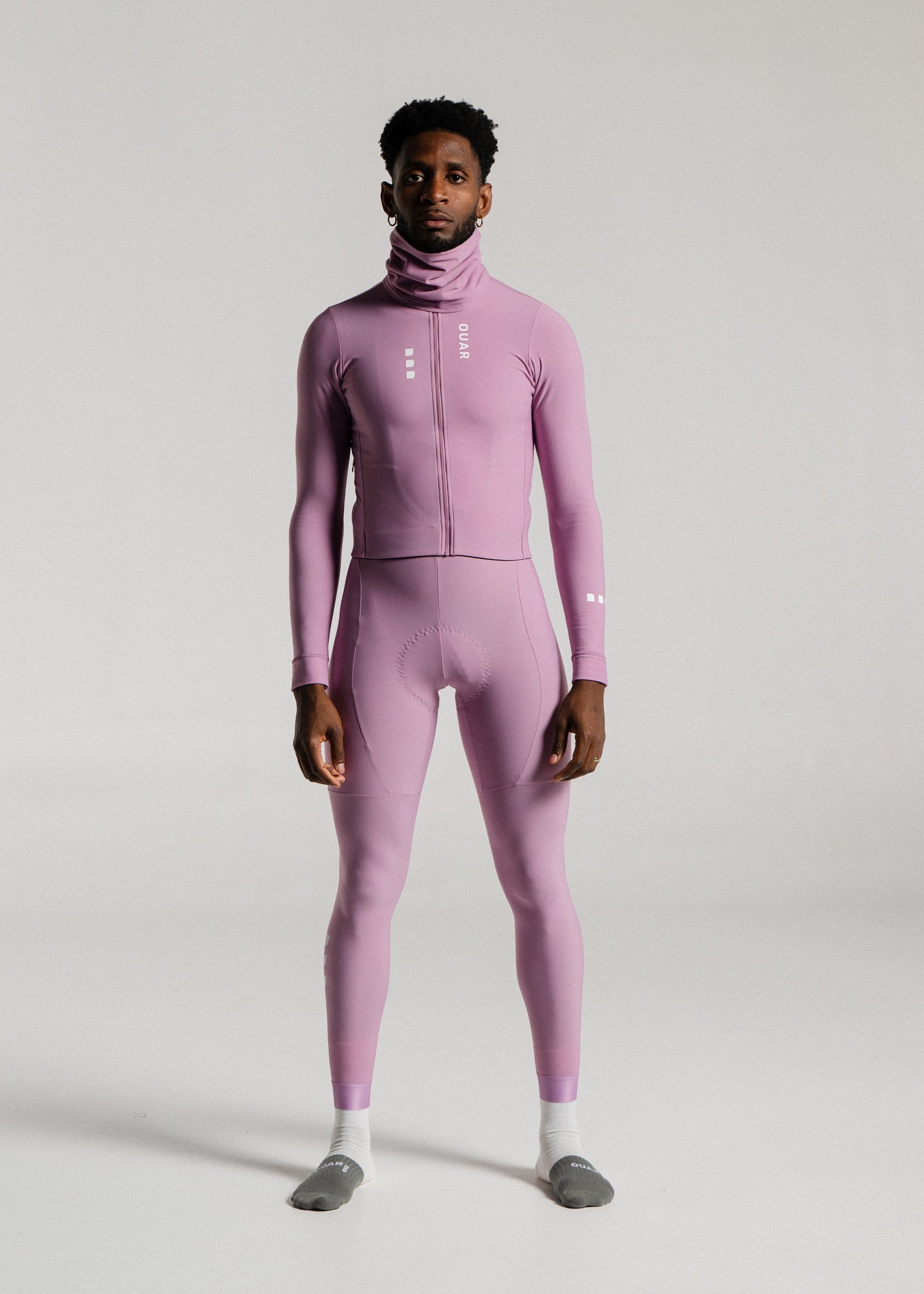 NEW WAVE LS JERSEY + DUSTY ORCHID LONG BIBS + NECK WARMER + MERINO SOCKS