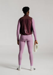 NEW WAVE LS JERSEY + DUSTY ORCHID LONG BIBS + DARK OAK GILET + NECK WARMER