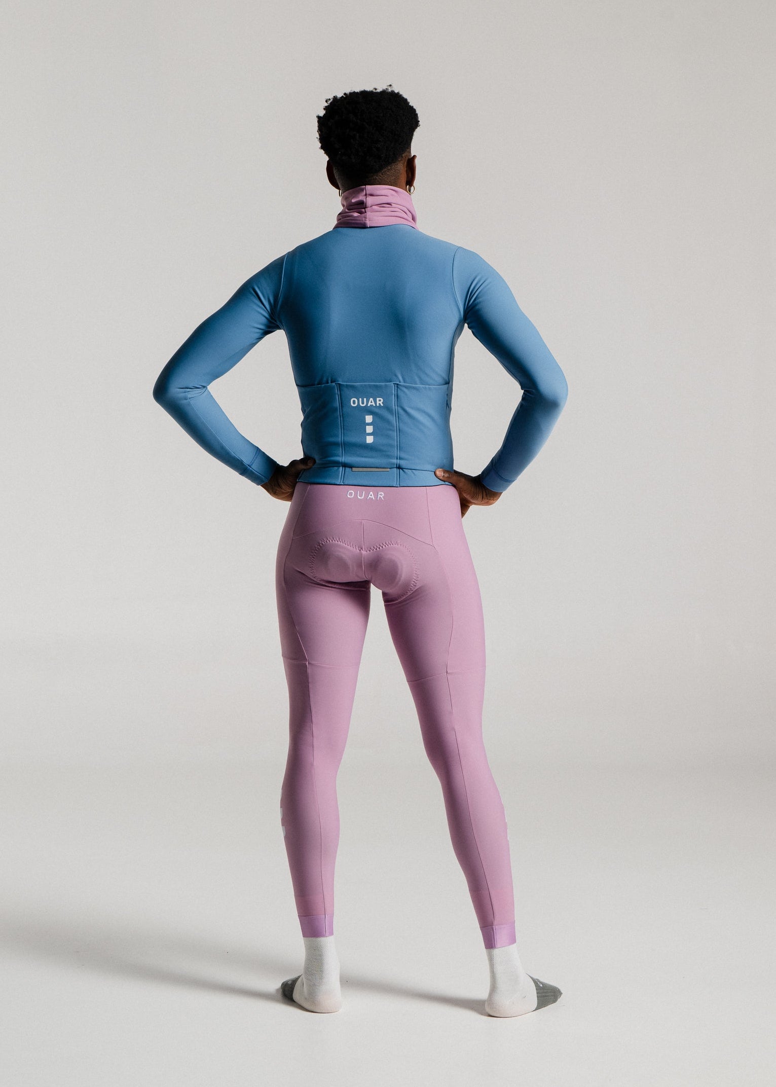 ELECTRO LS JERSEY + DUSTY ORCHID LONG BIBS + NECK WARMER + MERINO SOCKS