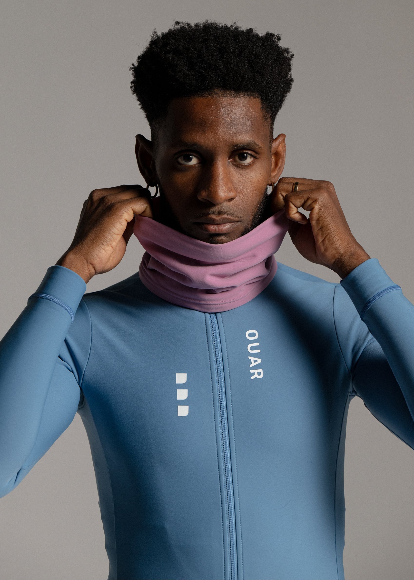 ELECTRO LS JERSEY + DUSTY ORCHID LONG BIBS + NECK WARMER + MERINO SOCKS